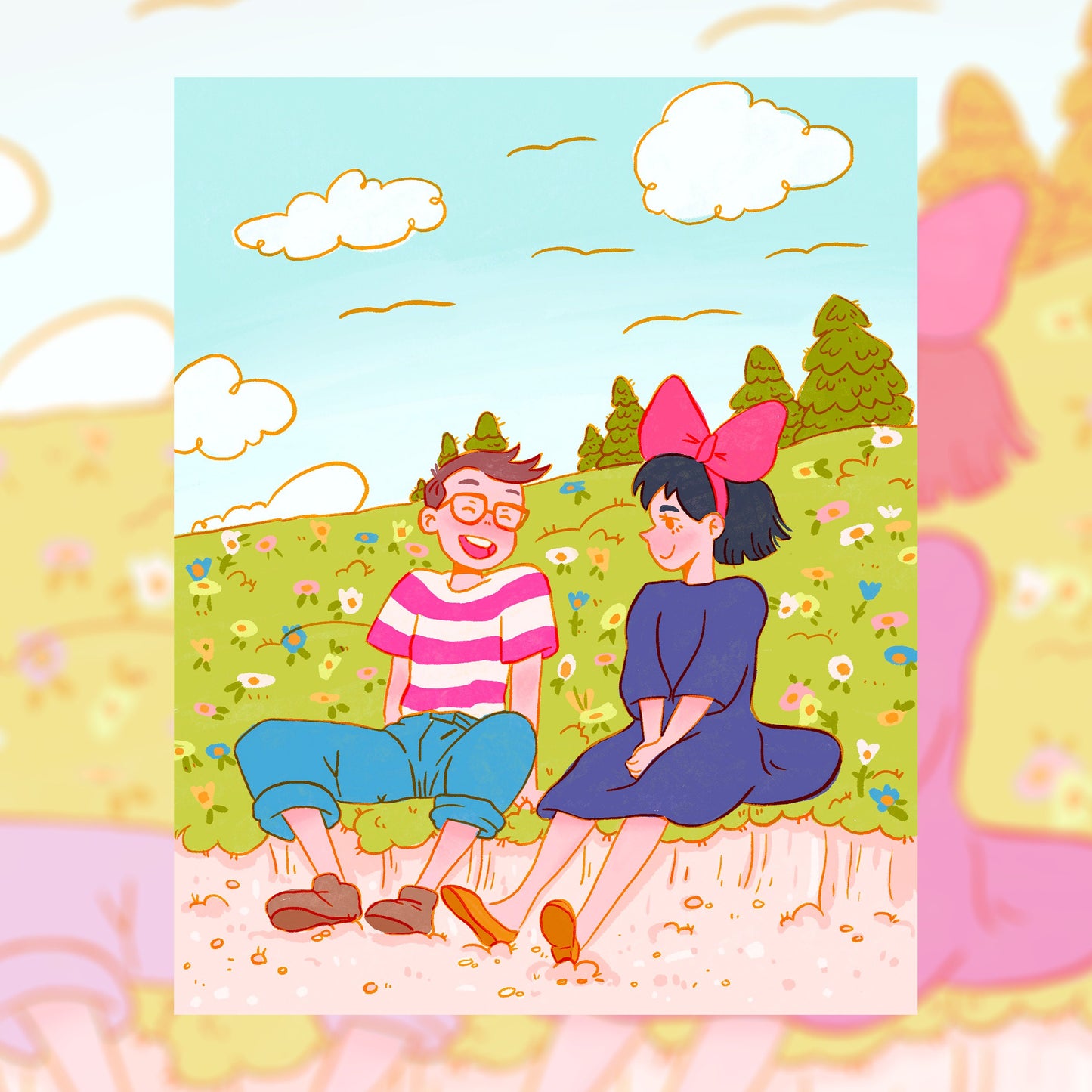 Kiki and Tombo Print