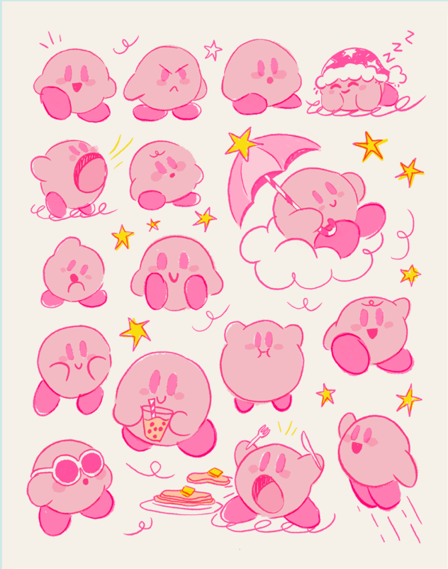 Kirby Risograph Print