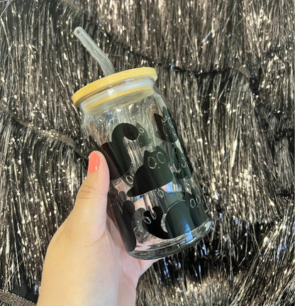 Black Cat Glass Cup