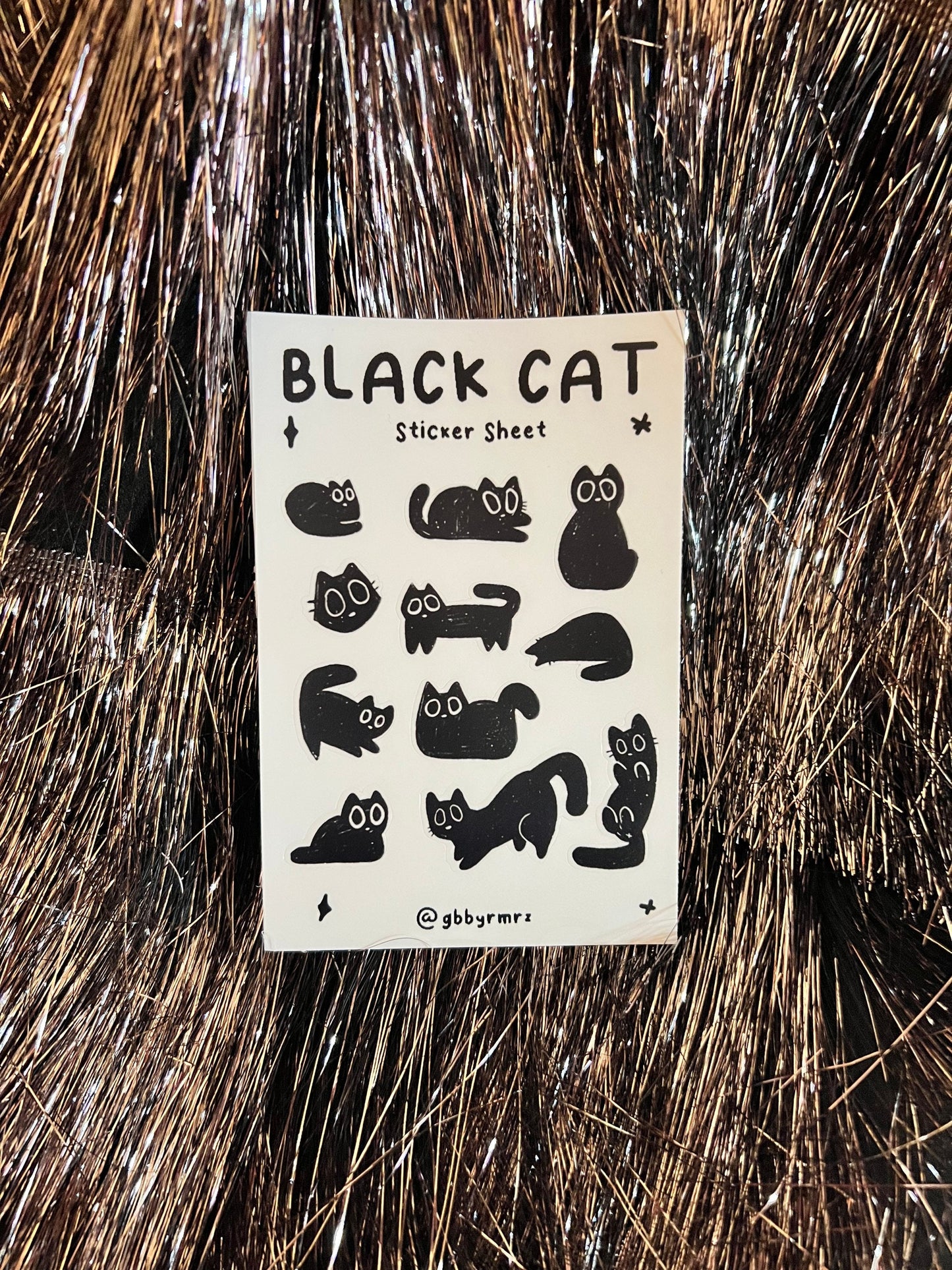 Black Cat Sticker Sheet