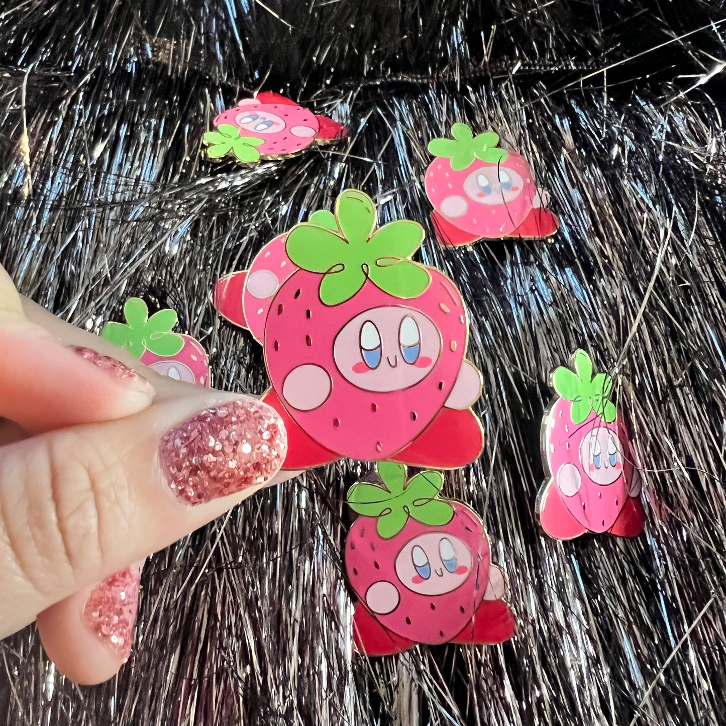 Strawberry Kirby Enamel Pin