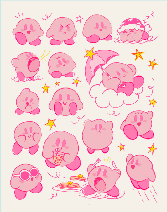 Kirby Risograph Print