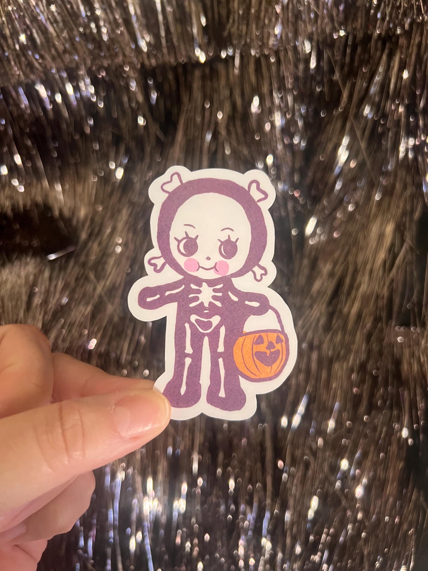 Skeleton Kewpie Sticker
